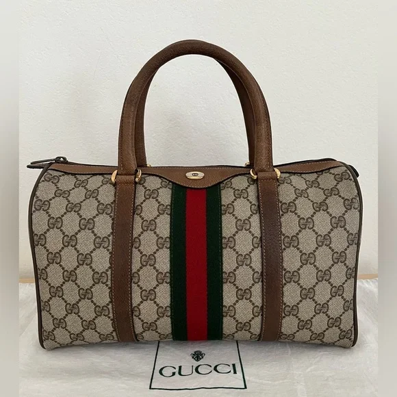 Gucci Sherry Line Boston Bag Old Version EUC Circa 1980’s Italy - Picture 17 of 17
